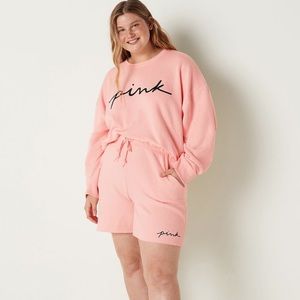 NEW VS PINK OUTFIT SET CAMPUS CREW DAD SHORTS OUTFIT BUNDLE XL